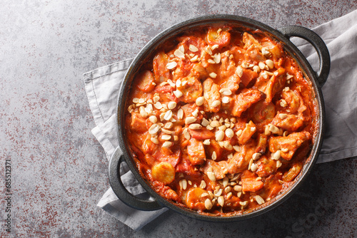 Fotografi Swedish chicken casserole Flygande Jacob closeup on the pan