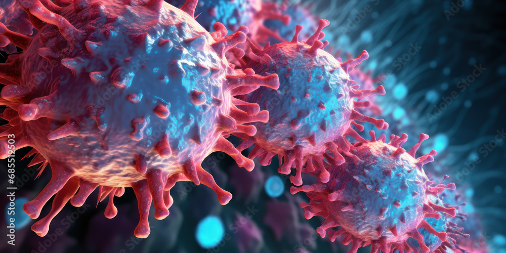Microscopic 3D Illustration of Coronavirus COVID-19 Molecule Microscopic 3D Illustration of Coronavirus COVID-19 Molecule