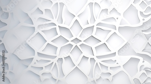 White Islamic pattern background.Islamic pattern background with geometric patterns. White oriental volumetric pattern