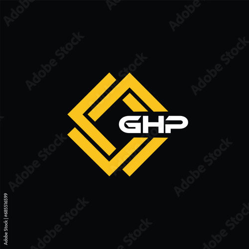 GHP letter design for logo and icon.GHP typography for technology, business and real estate brand.GHP monogram logo. photo