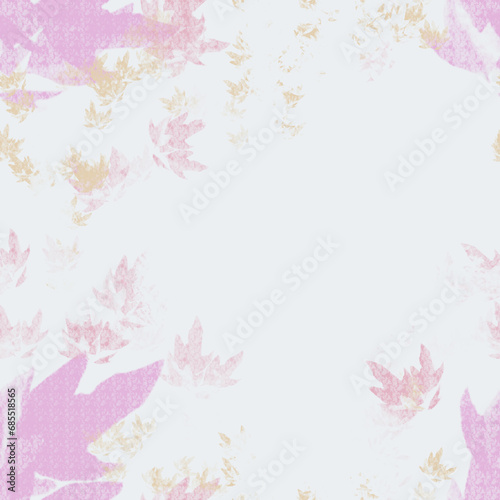 seamless hand-drawn floral background with butterflies