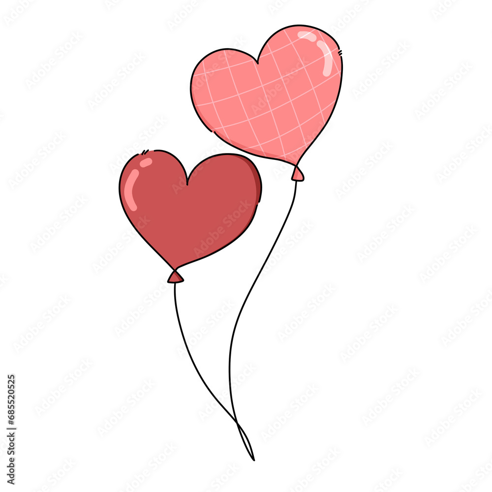  heart balloons