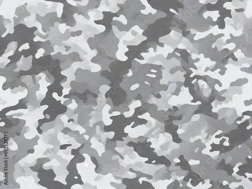 Snowy Winter Mountain Camouflage  White Gray bright  pattern for use in the army for camouflage in war or hunting. Including high mountain explorers  travelers and hikers. Inspired by Snow Mount