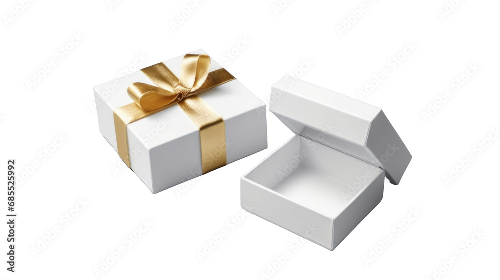 gift box with ribbon isolated on transparent background