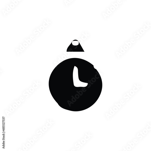 Chronometer icon. Simple style sport theme poster background symbol. Chronometer brand logo design element. Chronometer t-shirt printing. Vector for sticker.