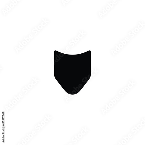 Shield icon. Simple style bank big sale poster background symbol. Shield bank brand logo design element. Shield t-shirt printing. Vector for sticker.