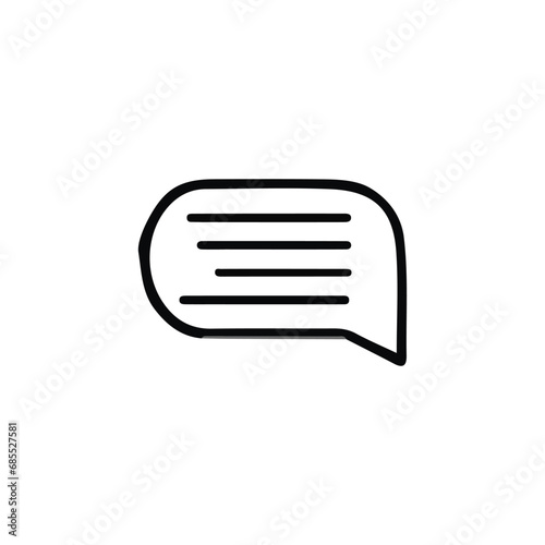 Comment icon. Simple style company support service poster background symbol. brand logo design element. Comment t-shirt printing. Vector for sticker.