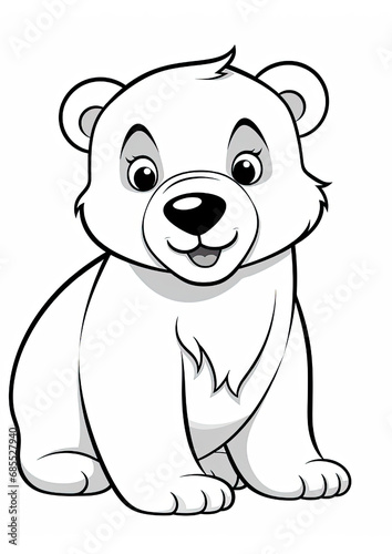 bear colouring page  Colouring Book Page for Kids 