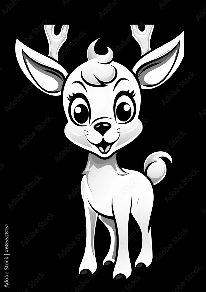 Reindeer colouring page, Colouring Book Page for Kids Reindeer colouring page, Colouring Book Page for Kids