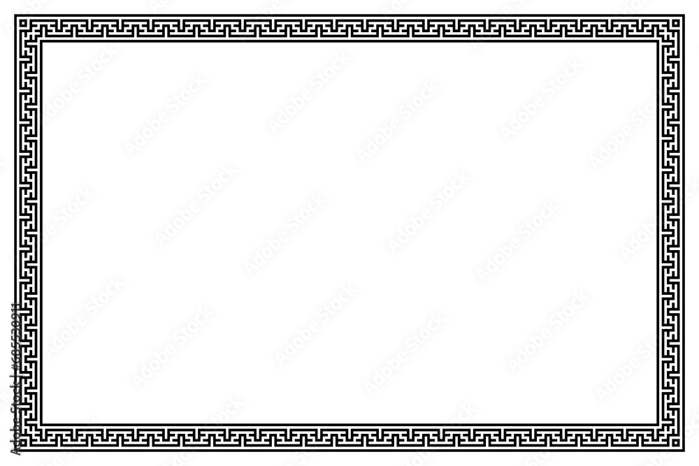 luxury black old greek frame certificate border template background  