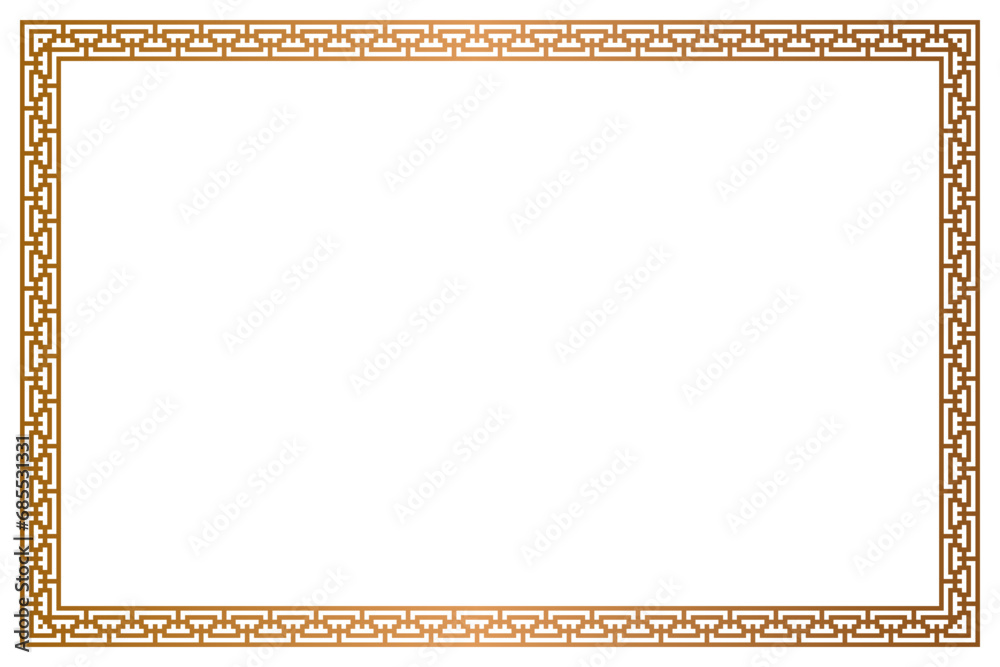 luxury chinese old greek frame certificate border template background  