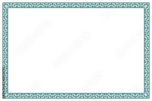 luxury teal old greek frame certificate border template background  