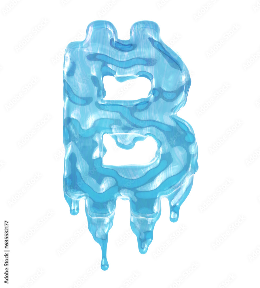 Melted bitcoin sign on a white background. 3d illustration Melted bitcoin sign on a white background. 3d illustration