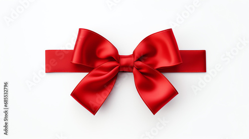 red bow on a white background