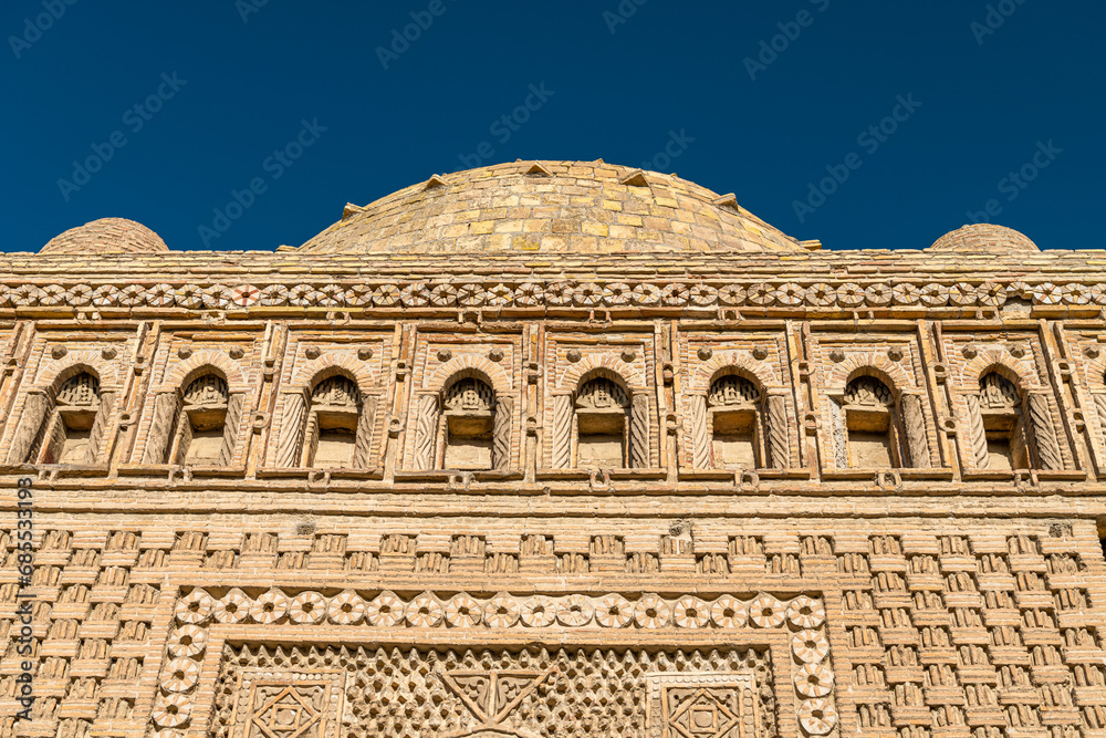Close up on the Mausoleum of Ismmoil Samoniy, Uzbekistan, Bukhara