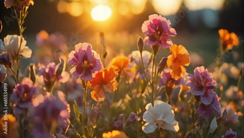 the beauty of flowers in the afternoon photo
