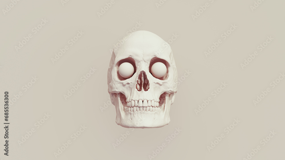 Human skull anatomical medical object neutral background soft tones beige brown 3d illustration render digital rendering Human skull anatomical medical object neutral background soft tones beige brown 3d illustration render digital rendering