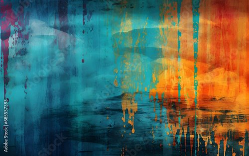 Colorful Abstract Background with Distressed Texture, Generative AI