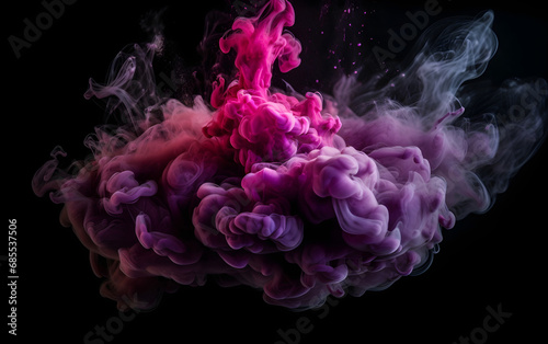 Abstract art with ink splash  color smoke and paint water  Generative AI