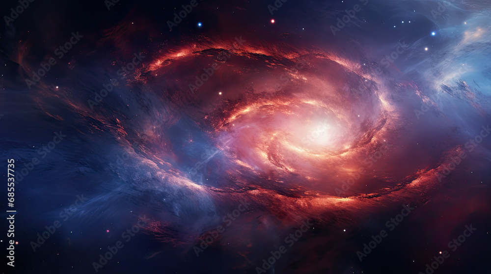 the spiral galaxy in space. nebula and galaxy