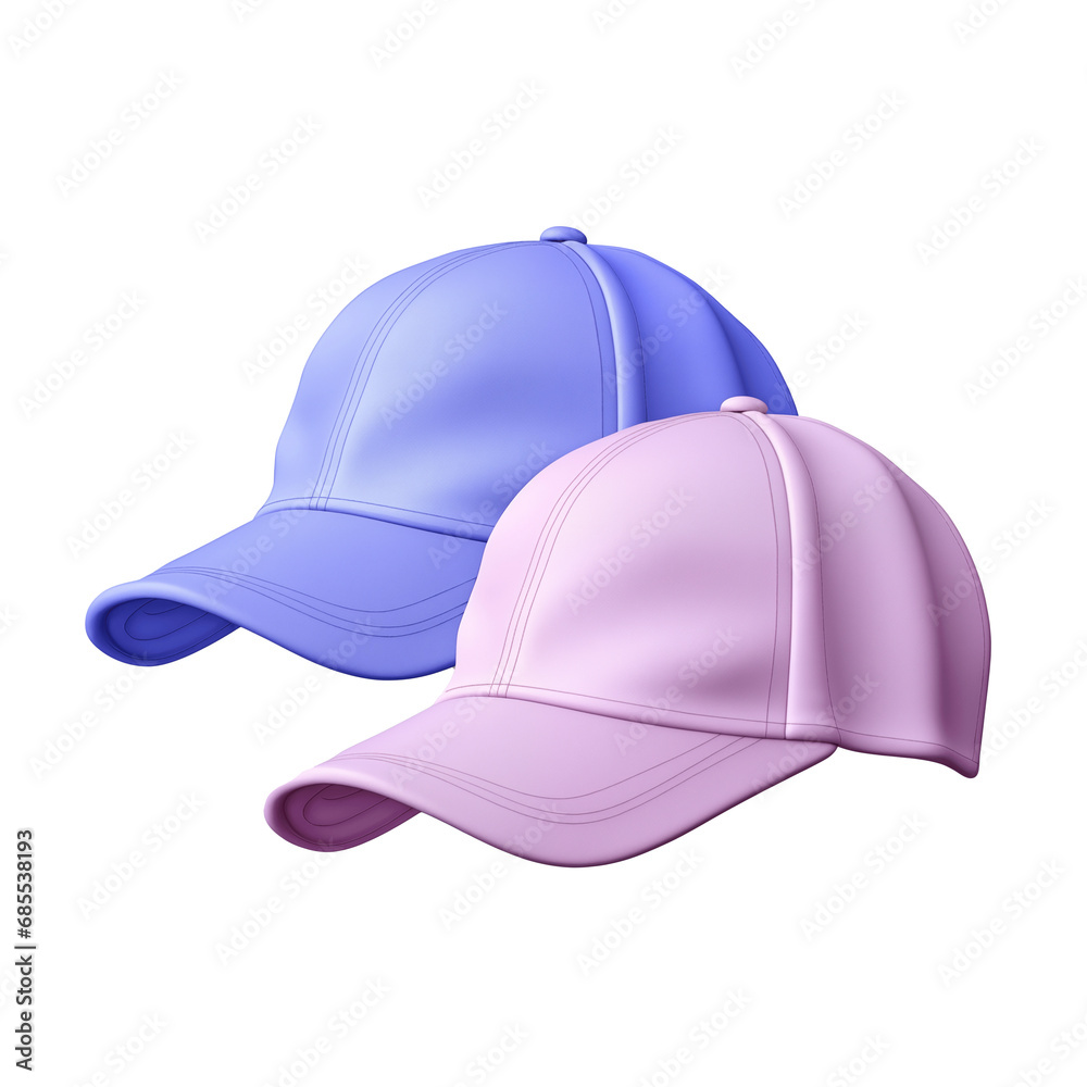 Fototapeta premium Caps isolated on transparent background
