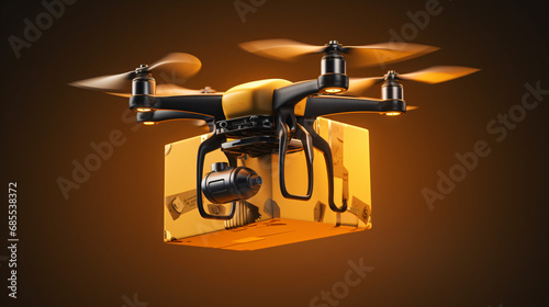 Delivery drone with box