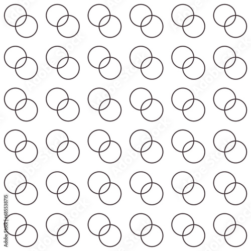 Circle pattern repeat black and white