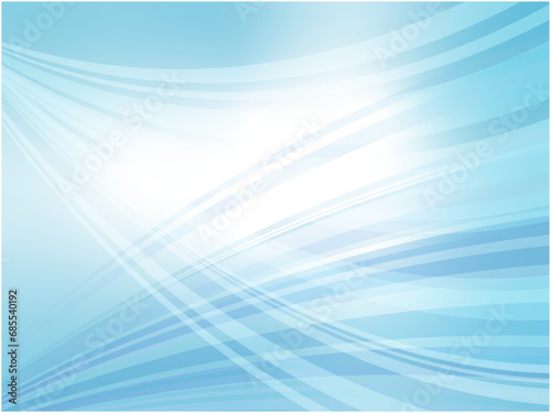 ストライプ柄の波形ウェーブ抽象背景_ライトブルー