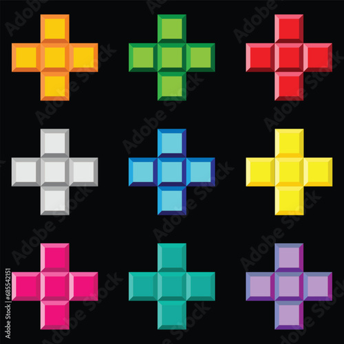 Plus Tetris Game Set