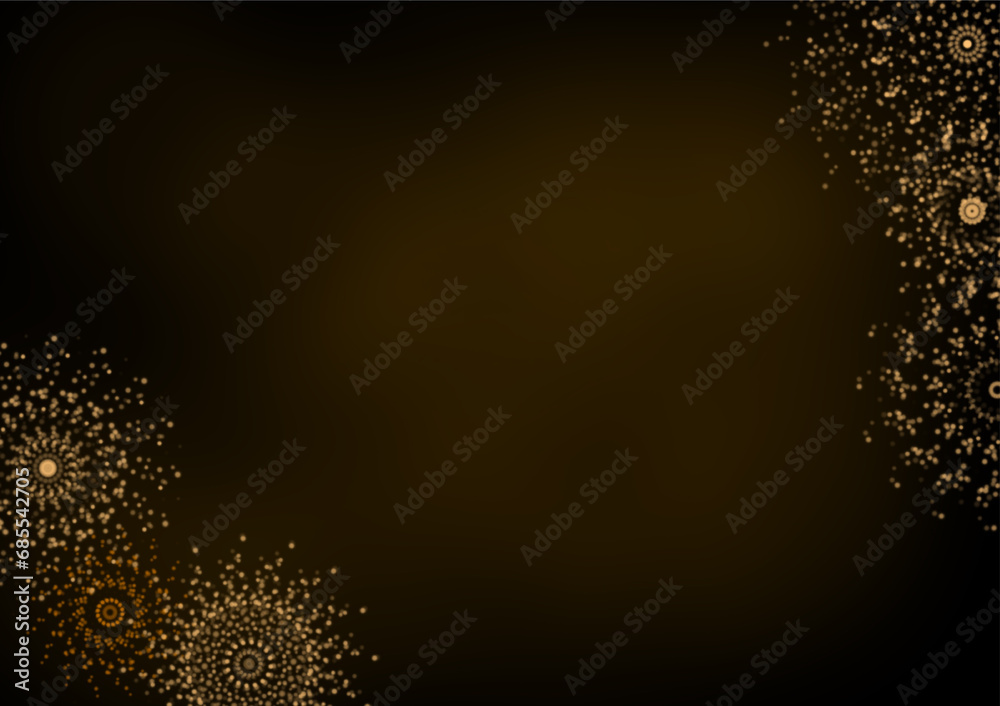 Brown and black gradient blurred abstract background. It is decorated with small, scattered dots that can be used in media design.