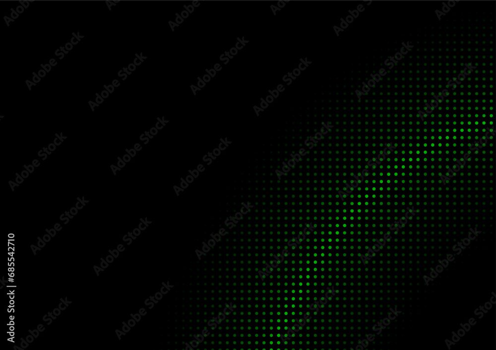 The black background has a curved dark and light gradient green graphic pattern. Can be used to design media The black background has a curved dark and light gradient green graphic pattern. Can be used to design media