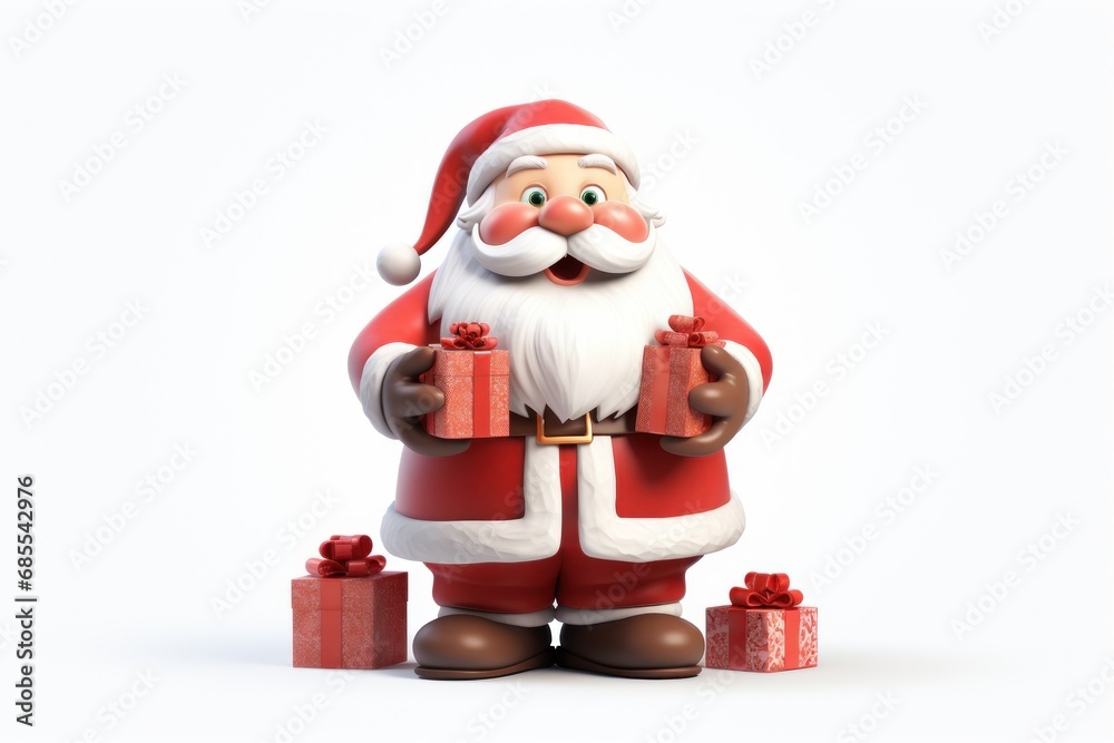 a santa clause holding a present. Ai ilustration. digital painting. Generative AI Artificial Intelligence Artwork a santa clause holding a present. Ai ilustration. digital painting. Generative AI Artificial Intelligence Artwork