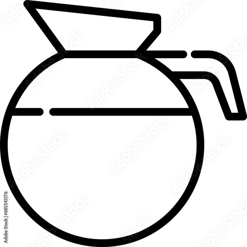 Kettle icon. Outline design. For presentation, graphic design, mobile application.