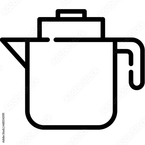 Kettle icon. Outline design. For presentation, graphic design, mobile application.