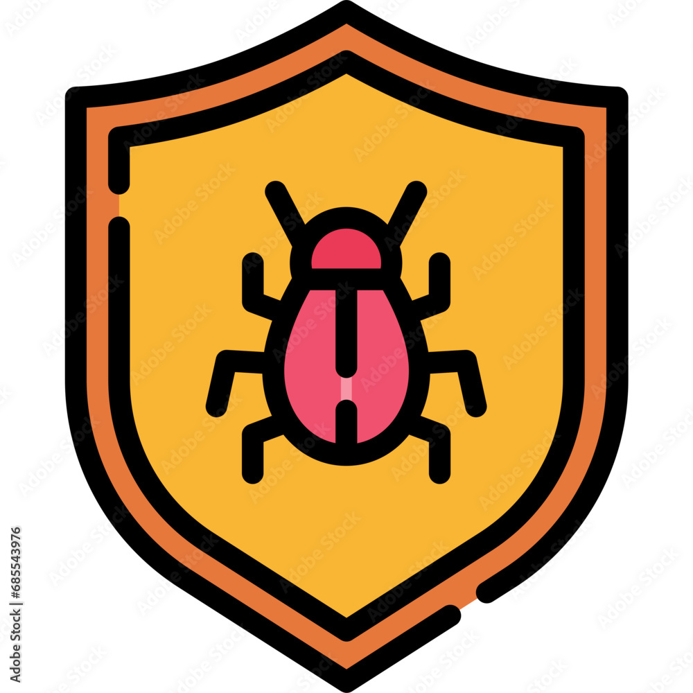 Antivirus icon. Filled outline design. For presentation, graphic design, mobile application. Antivirus icon. Filled outline design. For presentation, graphic design, mobile application.