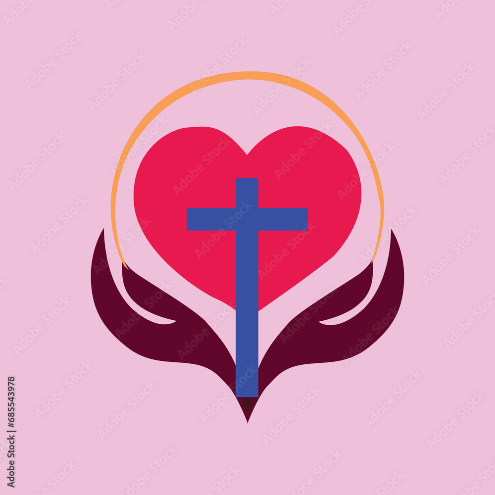 Obraz premium free vector Christ bible stock vector design.