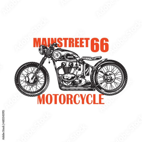 Free Vector motorcycle  t-shirt design.
