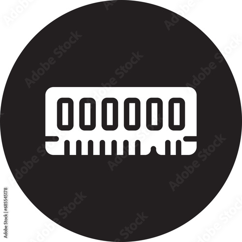 random access memory glyph icon