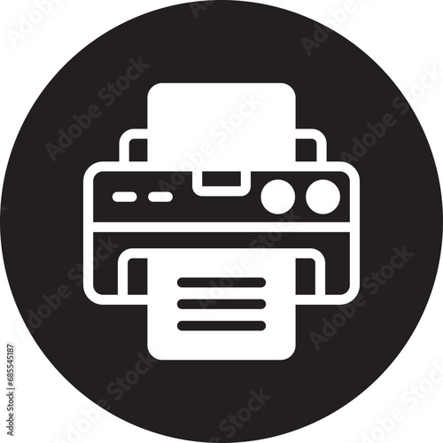 printer glyph icon