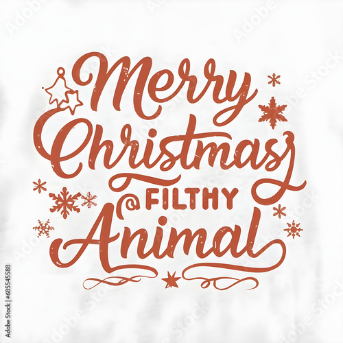 merry christmas greeting and tshirt design