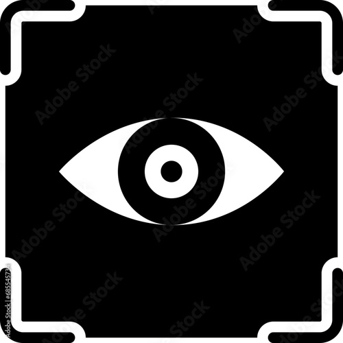 Eye scanning icon. Outline design. For presentation, graphic design, mobile application.
