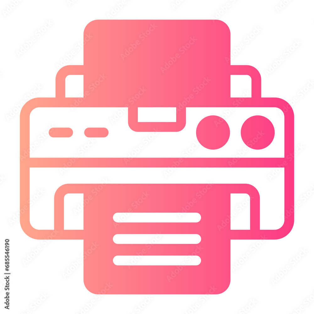 printer gradient icon