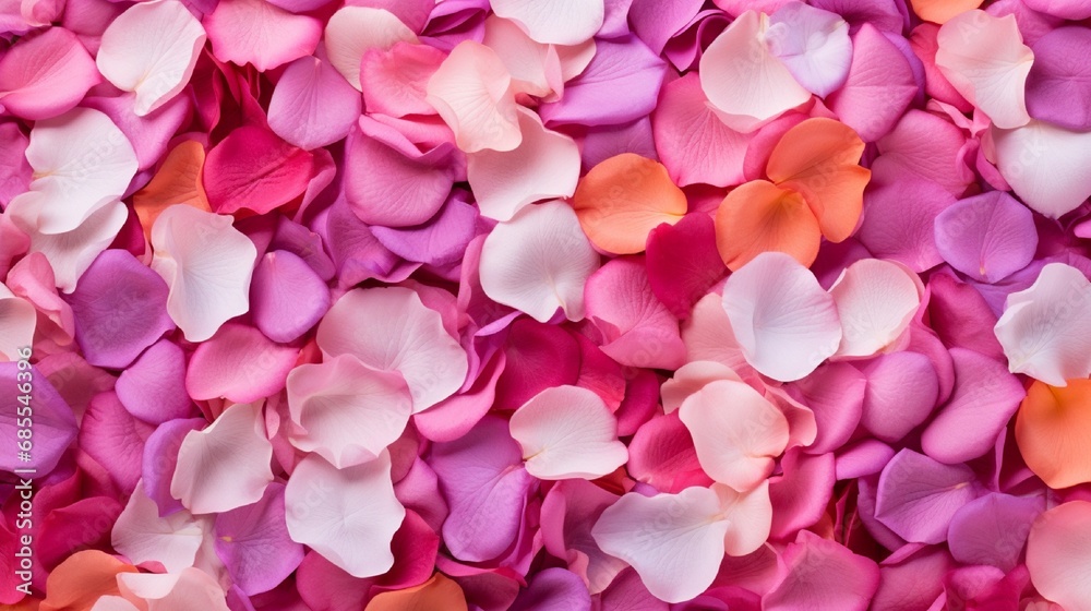 Fototapeta premium close up of pink rose petals abstract background generated by AI tool