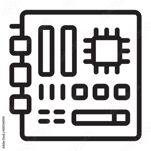 motherboard line icon