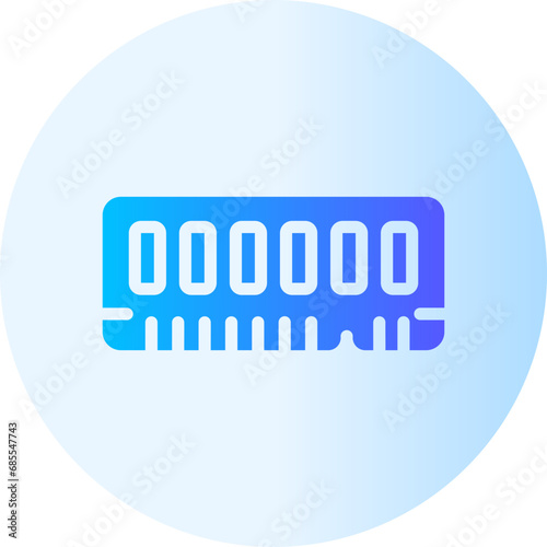 random access memory gradient icon