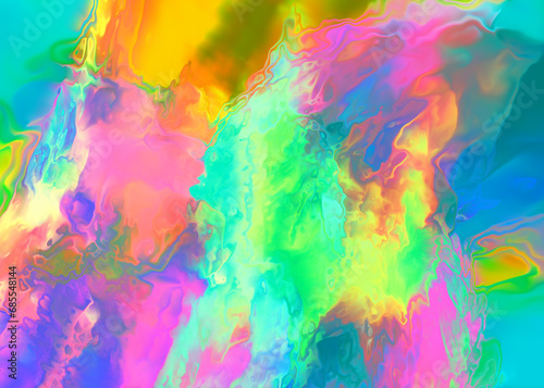 Psychic aura, colorful watercolor effect, abstract fractal background. © synthetick
