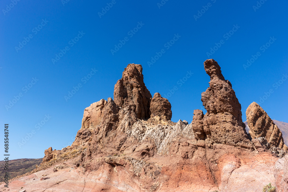 Spectacular landscape. Roques de Garcia at Teide National Park in Tenerife. Canary Islands, Spain