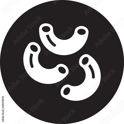 macaroni glyph icon