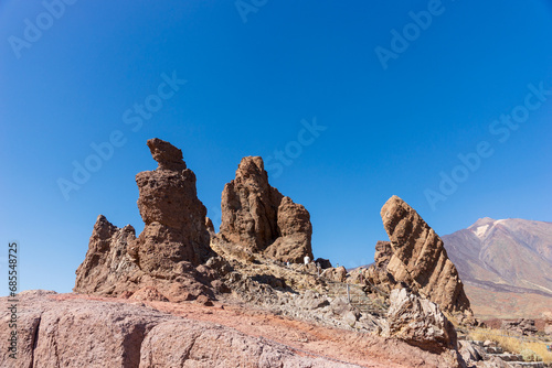 Spectacular landscape. Roques de Garcia at Teide National Park in Tenerife. Canary Islands, Spain © kelifamily