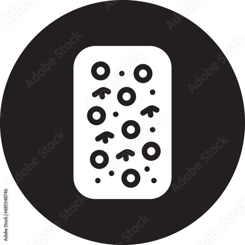 focaccia glyph icon